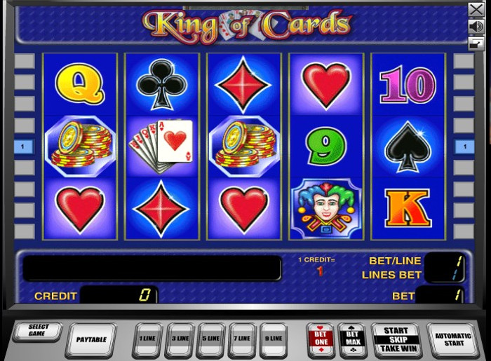 Автомат Король карт в казино Topvulkanneon