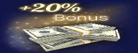  Бонус +20% к депозиту в казино Vulkanplatinum