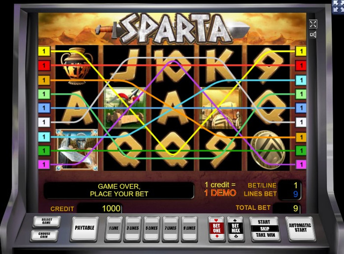 Автомат Спарта в казино Vulkanplatinum