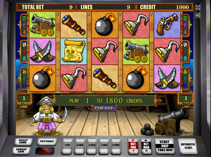 Автомат Пират в казино Vvulkan