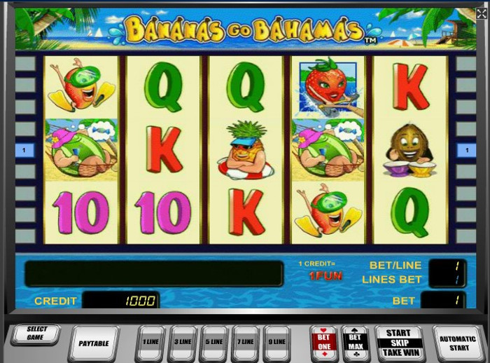 Автомат Бананы на Багамах в казино vulcan bit
