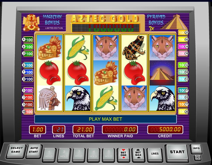 Автомат Золото Ацтеков в казино vulcanprestige3